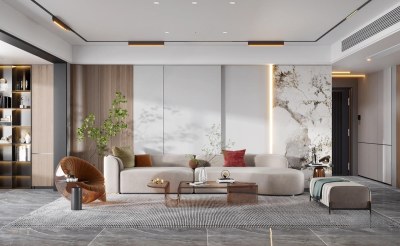 现代客餐厅3D模型下载